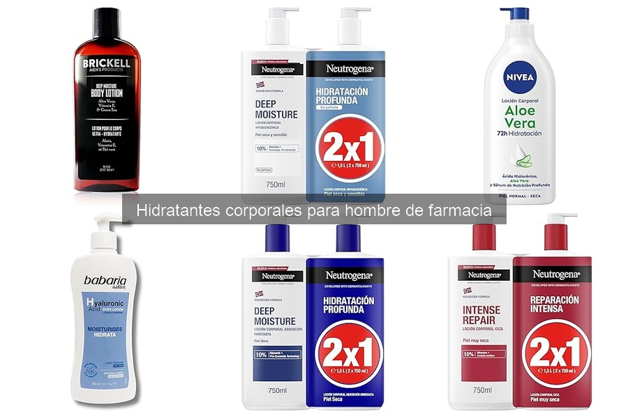 Qué son los hidratantes corporales para hombres de farmacia