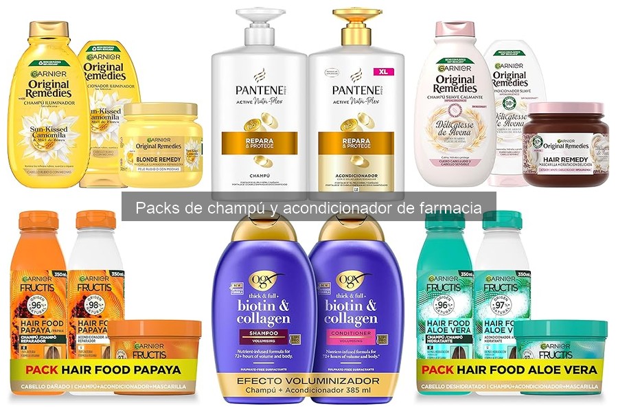 ¿Qué son los packs de champú y acondicionador de farmacia?