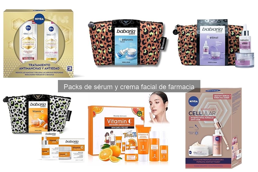 ¿Qué son los packs de sérum y crema facial de farmacia?