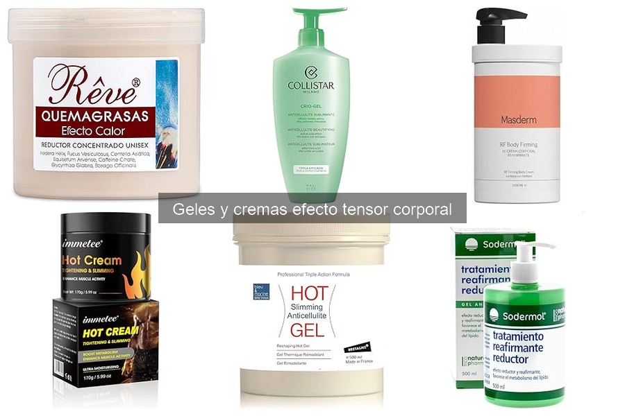 Seguridad en geles y cremas efecto tensor corporal