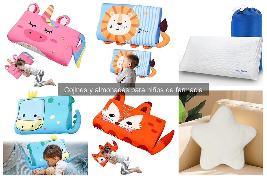 Tipos de cojines y almohadas para niños en farmacia