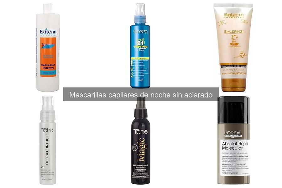 Tipos de mascarillas capilares nocturnas sin aclarado