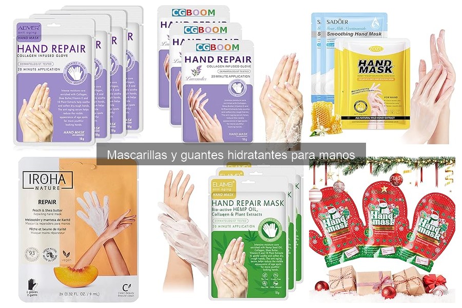 Tipos de mascarillas y guantes hidratantes para manos