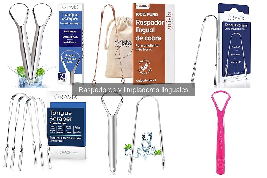Tipos de raspadores linguales y sus características