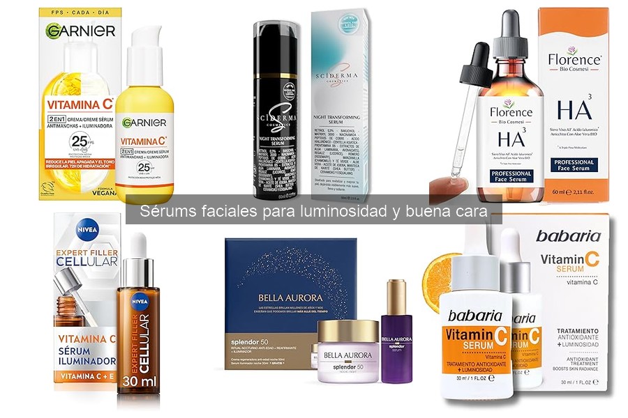 Tipos de sérums faciales para luminosidad y buena cara