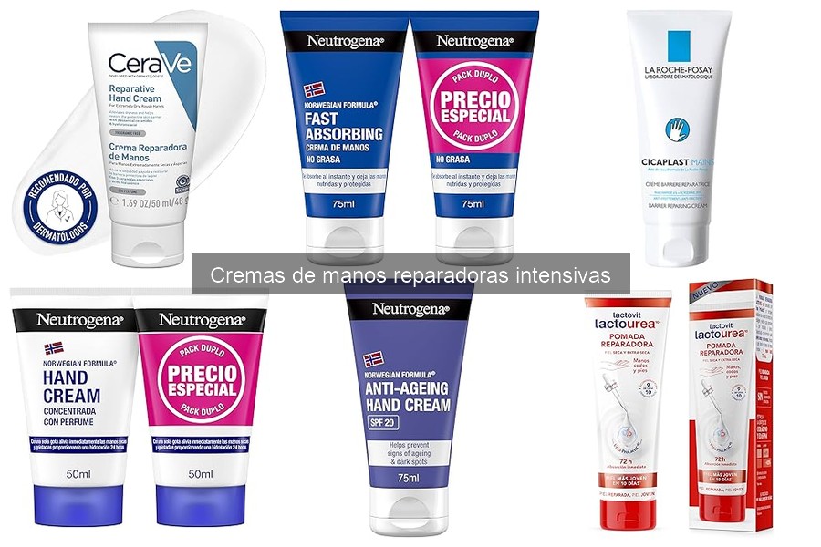 Uso efectivo de cremas de manos reparadoras intensivas